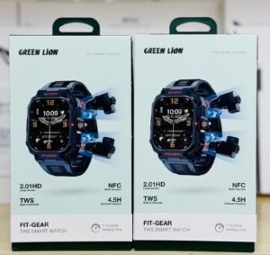 Montre intelligente TWS Green Lion Fit-Gear noir chez Mr Solde Cameroun